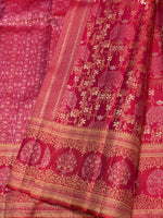 Load image into Gallery viewer, Classic Ruby Pink 2gm Zari Meenakari Designer Brocade Bridal Elegance Kanchipuram Handloom Silk Saree SS28415
