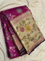 Load image into Gallery viewer, Classic Vadamalli &amp; Pearl Beige 2gm Zari Meenakari Designer Brocade Bridal Elegance Kanchipuram Handloom Silk Saree SS28413
