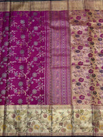 Load image into Gallery viewer, Classic Vadamalli &amp; Pearl Beige 2gm Zari Meenakari Designer Brocade Bridal Elegance Kanchipuram Handloom Silk Saree SS28413
