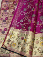 Load image into Gallery viewer, Classic Vadamalli &amp; Pearl Beige 2gm Zari Meenakari Designer Brocade Bridal Elegance Kanchipuram Handloom Silk Saree SS28413
