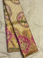 Load image into Gallery viewer, Classic Deep Ruby Pink &amp; Gold 2gm Zari Meenakari Designer Brocade Bridal Elegance Kanchipuram Handloom Silk Saree SS28408
