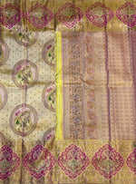 Load image into Gallery viewer, Classic Deep Ruby Pink &amp; Gold 2gm Zari Meenakari Designer Brocade Bridal Elegance Kanchipuram Handloom Silk Saree SS28408
