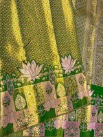 Load image into Gallery viewer, Classic Forest Green 2gm Zari Designer Brocade Bridal Elegance Kanchipuram Handloom Silk Saree SS28407
