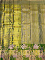 Load image into Gallery viewer, Classic Forest Green 2gm Zari Designer Brocade Bridal Elegance Kanchipuram Handloom Silk Saree SS28407
