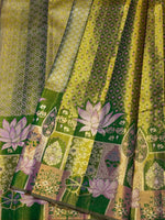 Load image into Gallery viewer, Classic Forest Green 2gm Zari Designer Brocade Bridal Elegance Kanchipuram Handloom Silk Saree SS28407
