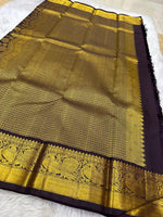 Load image into Gallery viewer, Classic Sky Blue &amp; Charcoal Black Elegance Kanchipuram Handloom Silk Saree SS28420
