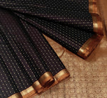 Load image into Gallery viewer, Classic Dark Espresso Brown &amp; Mustard 2gm Zari Vintage Elegance Kanchipuram Handloom Silk Saree SS28417
