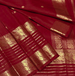 Load image into Gallery viewer, Classic Crimson Red 2gm Zari Elegance Kanchipuram Handloom Silk Saree SS28426
