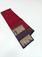 Load image into Gallery viewer, Classic Pinkish Rose &amp; Peacock Green 2gm Zari Elegance Kanchipuram Handloom Silk Saree SS28425
