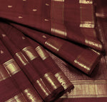 Load image into Gallery viewer, Classic Sangria Red 2gm Zari Elegance Kanchipuram Handloom Silk Saree SS28424
