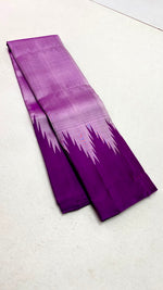 Load image into Gallery viewer, Classic Pastel Lilac &amp; Vadamalli Korvai Temple Border Elegance Kanchipuram Handloom Silk Saree SS28497
