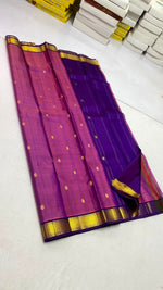 Load image into Gallery viewer, Classic Orchid Pink &amp; Violet Elegance Kanchipuram Handloom Silk Saree SS28498
