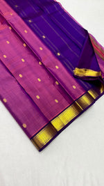 Load image into Gallery viewer, Classic Orchid Pink &amp; Violet Elegance Kanchipuram Handloom Silk Saree SS28498
