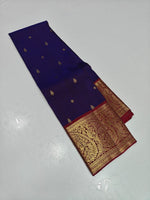 Load image into Gallery viewer, Classic Deep Violet &amp; Brick Red 2gm Zari Bridal Elegance Kanchipuram Handloom Silk Saree SS28522
