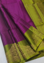 Load image into Gallery viewer, Classic Vadamalli &amp; Olive Green Double Warp Elegance Handloom Soft Silk Saree SS28502
