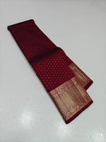 Load image into Gallery viewer, Classic Ruby Red 2gm Zari Elegance Kanchipuram Handloom Silk Saree SS28134
