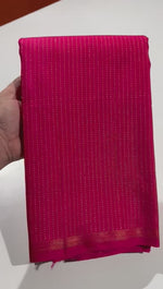 Load and play video in Gallery viewer, Classic Orange &amp; Ruby Pink Red 3gm Zari Elegance Kanchipuram Handloom Silk Saree SS27132
