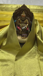 Load and play video in Gallery viewer, Classic Gold 2gm Zari Bridal Elegance Kanchipuram Handloom Silk Saree SS25765
