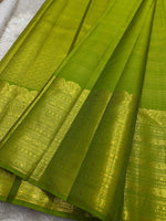 Load image into Gallery viewer, Classic Lime Green Bridal Elegance Kanchipuram Handloom Silk Saree SS26169

