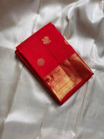 Load image into Gallery viewer, Classic Scarlet Red Bridal Elegance Kanchipuram Handloom Silk Saree SS26174

