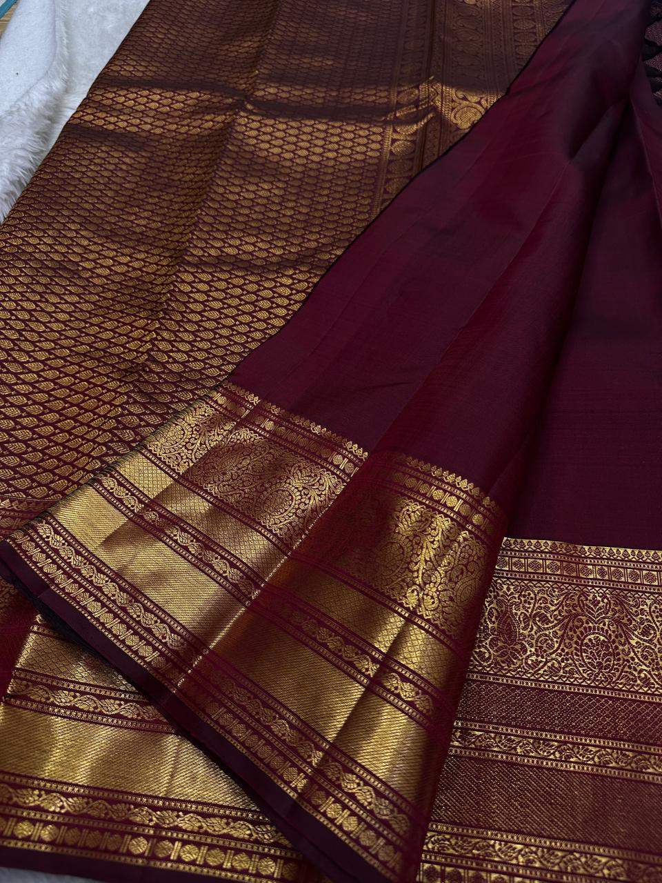 Classic Berry Pink Kanchipuram Handloom Silk Saree SS26183
