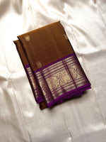 Load image into Gallery viewer, Dark Mustard &amp; Vadamalli Kanchipuram Handloom Silk Saree SS26167
