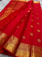 Load image into Gallery viewer, Classic Scarlet Red Bridal Elegance Kanchipuram Handloom Silk Saree SS26174
