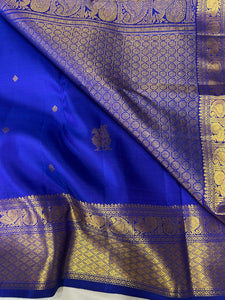 Classic Robin Blue Kanchipuram Handloom Silk Saree SS26146