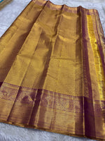 Load image into Gallery viewer, Shimmer Vadamalli &amp; Pastel Rose Gold Bridal Elegance Kanchipuram Handloom Silk Saree SS26180
