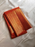 Load image into Gallery viewer, Classic Dusky Orange Bridal Elegance Kanchipuram Handloom Silk Saree SS26171

