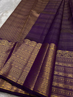 Load image into Gallery viewer, Classic Vadamalli Purple Bridal Elegance Kanchipuram Handloom Silk Saree SS26170
