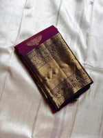 Load image into Gallery viewer, Classic Wine Red &amp; Navy Blue Kanchipuram Handloom Silk Saree SS26176
