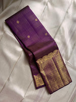 Load image into Gallery viewer, Classic Vadamalli Purple Bridal Elegance Kanchipuram Handloom Silk Saree SS26170
