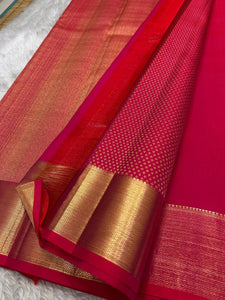Classic Berry Pink Kanchipuram Handloom Silk Saree SS26187