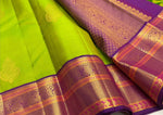 Load image into Gallery viewer, Classic Spring Green &amp; Vadamalli 1gm Zari Korvai Kanchipuram Handloom Silk Saree SS26159
