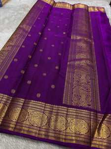 Dark Mustard & Vadamalli Kanchipuram Handloom Silk Saree SS26167