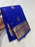Load image into Gallery viewer, Classic Robin Blue Kanchipuram Handloom Silk Saree SS26146
