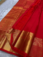 Load image into Gallery viewer, Classic Scarlet Red Kanchipuram Handloom Silk Saree SS26184
