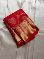 Load image into Gallery viewer, Classic Scarlet Red Kanchipuram Handloom Silk Saree SS26184
