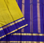 Load image into Gallery viewer, Classic Olive Green &amp; Blue 1gm Zari Korvai Kanchipuram Handloom Silk Saree SS26158
