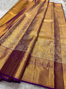 Shimmer Vadamalli & Pastel Rose Gold Bridal Elegance Kanchipuram Handloom Silk Saree SS26178