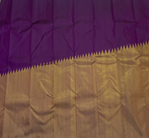 Classic Antique Vadamalli Gold 1gm Rising Border Korvai Kanchipuram Handloom Silk Saree SS26161