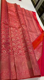 Load image into Gallery viewer, Shiny French Rose Bridal Kalyana Pattu Handwoven Silk Saree SS4633
