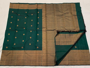 Sacramento Green Bridal Kalyana Pattu Handwoven Silk Saree SS5806