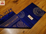 Load image into Gallery viewer, Royal Blue Versace Elegance Kanchipuram Handloom Silk Saree SS8207
