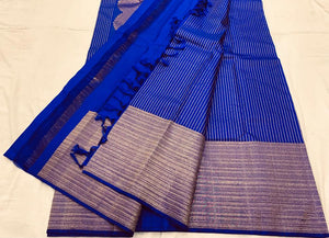 Royal Blue Elegance Kanchipuram Silk Saree SS5987