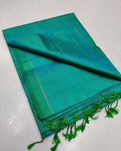 Turquoise Green Elegance Kanchipuram Silk Saree SS4720
